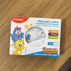 FRALDA COM BAINHA GALINHA PINTADINHA CREMER