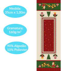 Trilho de Mesa Estampa Natal LEPPER