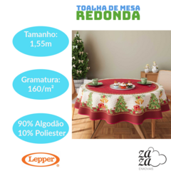 Toalha de Mesa Redonda Natal- Lepper