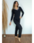 Pijama Longo Charme - Preto