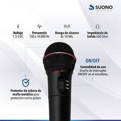 Micrófono Profesional Inalámbrico Karaoke Wireless - tienda online
