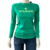 CAMISETA TÉRMICA UV+ FEMININA TEXANOS VERDE BANDEIRA