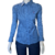 CAMISA FEMININA XADREZ SMITH - AZUL BEBÊ