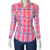 CAMISA FEMININA XADREZ MINUTY - SALMÃO