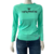 CAMISETA TÉRMICA UV+ FEMININA TEXANOS VERDE AGUA