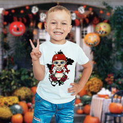 Polera Halloween Personajes Terror Peliculas Niño - NeorPrintGraphics