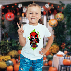 Polera Halloween Héroes Favoritos Niño