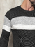 Suéter Masculino Tricot Listrado Preto - comprar online