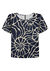 Blusa viscose meia manga estampada - comprar online