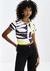 Blusa lez a lez cropped malha estampada - comprar online