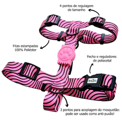 Peitoral H e Guia Tombalatas - Neon Pink - comprar online