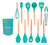 Kit Utensílios De Cozinha 12 Peças Silicone e Madeira Suporta Altas e Baixas Temperaturas - comprar online