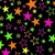 Tnt Estampado - Fluor Estrelas Neon Preto cod.05061