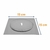 Ralo Inteligente Banheiro Click Inox Quadrado Lavabo 15x15cm - loja online