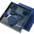 Imagem do Business Blue Ties para homens, broches florais, abotoaduras, clipes de gravata