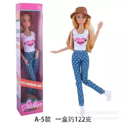 Boneca Barbie Série Listrado Camisa Jeans e Hat Toy