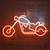 Letrero LED Neon Moto Chopper sobre Acrílico de 3mm