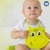 Babador De Silicone Monstrinhos Baby Com Bolso 27Cm X 20Cm Amarelo Papi - Real Conforto