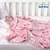 Cobertor Bebe Antialérgico Flannel Macio Cisne Rosa Menina Infantil 1,10x90cm 100% poliéster Minasrey - loja online