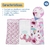 Kit 3 Fraldas Ombro Tecido Duplo Bordada 70cmx68cm Com Bainha Rosa Menina 100% Algodão Minasrey na internet