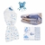 Kit Presente Bebe Toalha Soft Paninho De Boca Cobertor Infantil Azul Menino Minasrey Etruria - comprar online