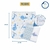 Kit Presente Bebe Toalha Soft Paninho De Boca Cobertor Infantil Azul Menino Minasrey Etruria - comprar online