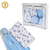 Kit Presente Bebe Naninha e Manta Soft 100% Algodão 2 Peças Menino Balões Azul Minasrey