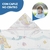 Toalha Poncho Infantil Felpuda Com Capuz Menina 100% Algodão 58x58 Macia Sereia - comprar online