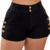 Short Web Jeans Feminino Cintura Alta