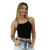 Cropped em Crepe com Guipir Preto - Elegância e Versatilidade - Web Jeans