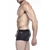 Cueca Boxer preta feita em cirré com abertura frontal (SD047P) - comprar online