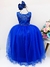 Imagem do Vestido Infantil Damas de Honra Longo Azul Royal C/ Pérolas (2224AR)