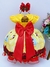 Vestido Infantil Bela e a Fera Amarelo Vermelho Flores Luxo (0033BF) - comprar online