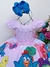 Vestido Infantil Galinha Pintadinha Rosa Luxo Festas (2942GP)