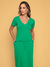 Conjunto Saia Midi 36003verde Blusa Manga Decote V Verde 36003 - comprar online