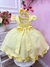 Vestido Infantil Amarelo Cinto de Pérolas Casamento Luxo (7504AE) na internet