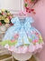 Vestido Infantil Galinha Pintadinha Azul Bolinhas Brancas (1551AZ) - comprar online