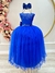 Vestido Infantil Damas de Honra Longo Azul Royal C/ Pérolas (2224AR) na internet