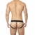 Cueca preta Jockstrap com cirré e zíper na frente metalizado (SD008P) - comprar online