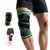 JOELHEIRA TENSOR PERNA ALIVIA DORES CROSSFIT CORRIDA PATELA MUSCULAR TREINO NEOPRENE ARTICULADA AJUSTAVEL (4184)