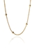 Pulseira Corrente Lisa com Bolinhas Banhado em Ouro 18k (PL0036)