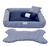 Kit Cama Pet Cachorro Ou Gato Chevron Azul Tam: G 04 Peças (DCR5730)