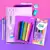 Kit Papelaria Tons de Roxo Lilas Escolar Neon Pastel Material Escolar Caderno La - comprar online