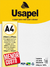 Papel Casca de Ovo Branco A4 USAPEL 180g c/ 50 Folhas