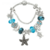 Pulseira Prateada Berloque Oceano Azul - Carol’s | Site Oficial