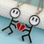 Colar Duplo BFF Bonecos Stickman na internet