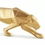 ESCULTURA LEOPARDO EM POLIRRESINA DOURADO 46cm - MART - comprar online