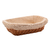 CESTA OVAL DE RATTAN PLASTICO C/FORRO EM TECIDO 24cm x 17cm x 7cm - Honney Home