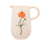 JARRO DECORATIVO DE CERAMICA FLOR LARANJA TRENTO 14,5CM X 10CM X 15,5CM