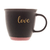 CANECA CERÂMICA LOVE PRETO MATT/ROSA 350ml - Honney Home